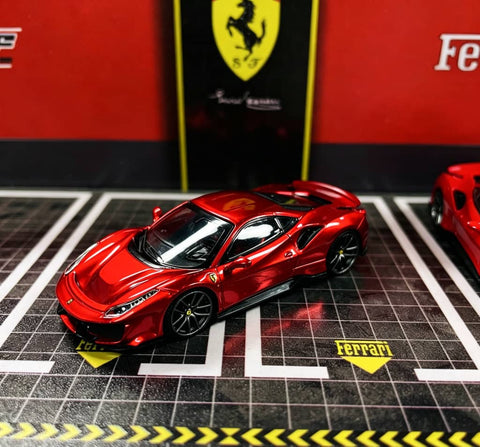 (Pre-Order) 1/64 HG HGF488PMR Ferrari 488 Pista Metallic Red