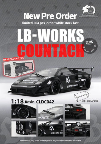 (Pre-Order) 1/18 GT Spirit CLDC042 LB-Works Countach Black