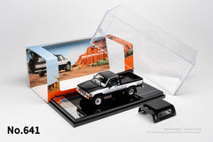 (Pre-Order) 1/64 GCD 641 Toyota Hilux SR5 Xtra Cab 1985 Black w/ White Stripes