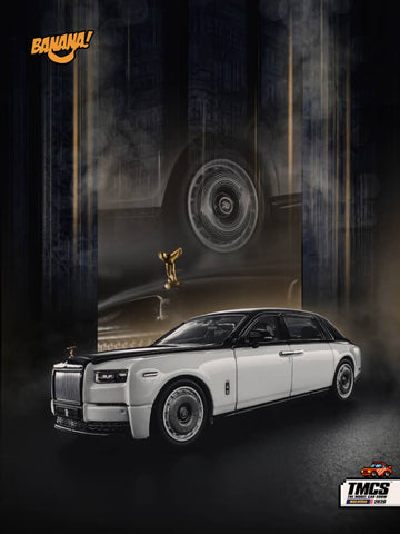 (Pre-Order) 1/64 Banana Model BMRRPBKW Rolls-Royce Phantom VIII Black/ White