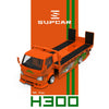 (Pre-Order) 1/64 SupCar SC647247 Hino 300 Tow Truck FNF Orange