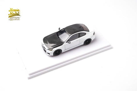 (Pre-Order) 1/64 Howie Model HMBM2WC BMW M2 G87 Pearl White w/ Carbon Bonnet