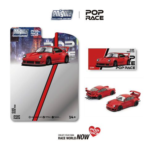 (Pre-Order) 1/64 Pop Race PRE035 RWB 930 Red