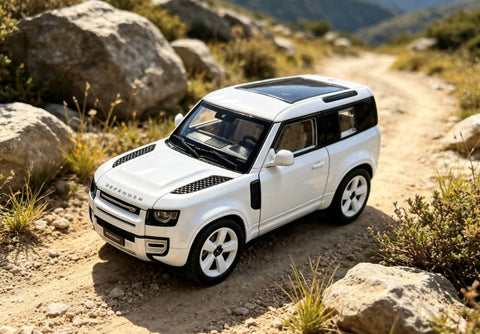(Pre-Order) 1/64 Vehicle Model VMLRD90W Land Rover Defender 90 Pearl White