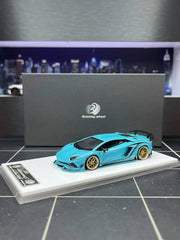 (Pre-Order) 1/64 Rotating Wheel RWLAMBL Rowen Aventador S LP740-4 Magic Blue