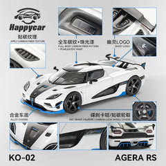 (Pre-Order) 1/64 Happycar KO-02 Koenigsegg Agera RS White/ Blue