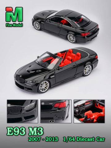(Pre-Order) 1/64 Fine Model FMBE93BK BMW M3 E93 Gloss Black
