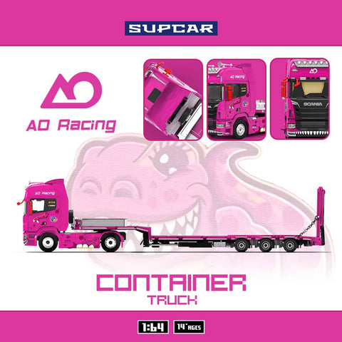 (Pre-Order) 1/64 SupCar SC647507 Scania S730 Tyrannosaurus Pink