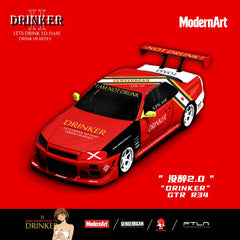 (Pre-Order) 1/64 ModernArt MD800509 Nissan Skyline GT-R R34 Drinker