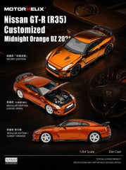 (Pre-Order) 1/64 Motorhelix M63530DZ-YJ Nissan GT-R (R35) Customized Sunset Orange DZ 2021