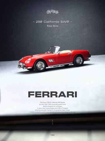 (Pre-Order) 1/64 GFCC GFCCF250R Ferrari 250 GT California Spyder Rosso Corsa