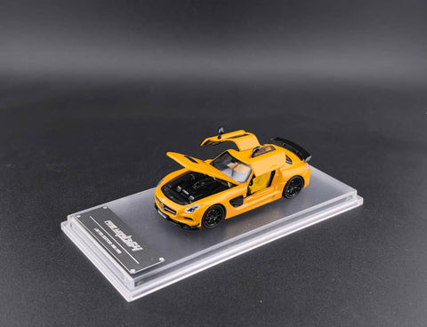 (Pre-Order) 1/64 FineWorks64 FWMBSLSY Mercedes-Benz SLS AMG Black Series Yellow