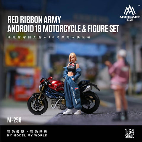(Pre-Order) 1/64 MoreArt MO222258 Motorcycle w/ Red Ribbon Army Android 18