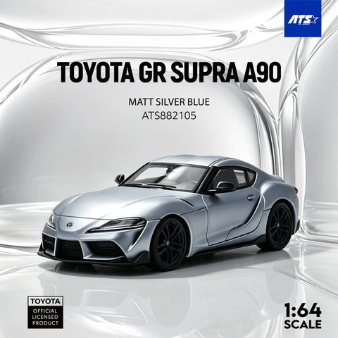 (Pre-Order) 1/64 ATS Models ATS882105 Toyota GR Supra A90 Matt Silver Blue