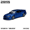(Pre-Order) 1/64 Time Micro TM648403 Nissan Skyline GT-R R34 Smilodon Blue