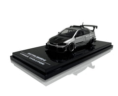 1/64 iHCM iHCM64-008S Mitsubishi Lancer Evolution 9 GSR Silver w/ Carbon Bonnet