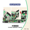 (Pre-Order) 1/64 SupCar SC647250 Hino 300 Tow Truck Graffiti Green Dinosaur #77