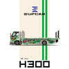 (Pre-Order) 1/64 SupCar SC647250 Hino 300 Tow Truck Graffiti Green Dinosaur #77