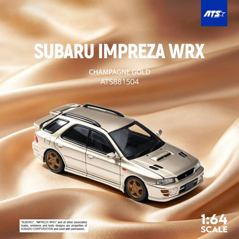 (Pre-Order) 1/64 ATS Models ATS881504 Subaru Impreza WRX Wagon Champagne Gold