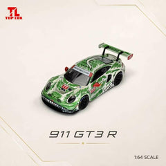 (Pre-Order) 1/64 Top Lux TL64005 Porsche 911 GT3 R Graffiti Green Dinosaur #77