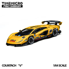 (Pre-Order) 1/64 Time Micro TM647709 PSC Design Countach LPI800-4 Yellow