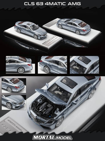 (Pre-Order) 1/64 Mortal MMBCLS63IB Mercedes-Benz CLS 63 AMG C218 Ice Blue