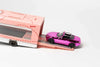 (Pre-Order) 1/64 GCD 563 Mitsubishi Fuso Fighter Pink Pig #23 w/ Mazda MX-5 Racecar (NC) Chrome Pink