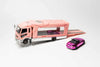 (Pre-Order) 1/64 GCD 563 Mitsubishi Fuso Fighter Pink Pig #23 w/ Mazda MX-5 Racecar (NC) Chrome Pink