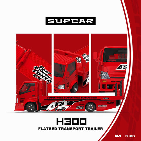 (Pre-Order) 1/64 SupCar SC647253 Hino 300 Tow Truck FNF Red