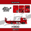 (Pre-Order) 1/64 SupCar SC647253 Hino 300 Tow Truck FNF Red