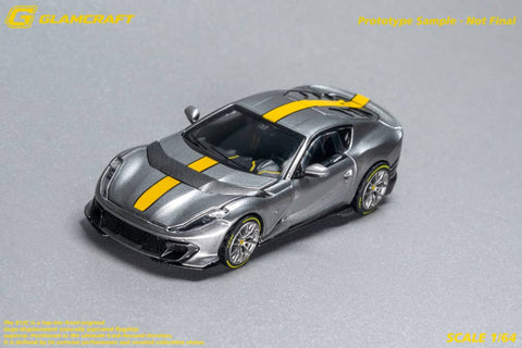 (Pre-Order) 1/64 Glamcraft GF812CG Ferrari 812 Competizione Presentation Grey
