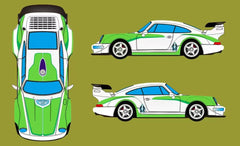 (Pre-Order) 1/64 Flame FP964WG RWB 964 White/ Green