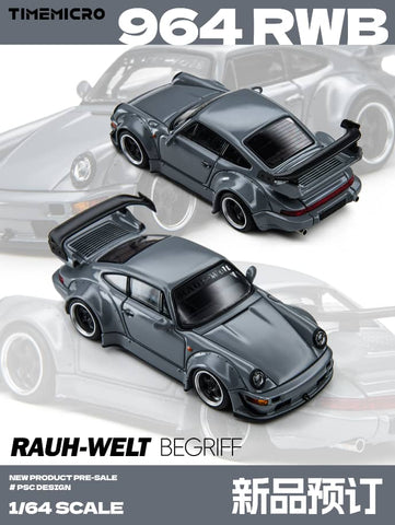 (Pre-Order) 1/64 Time Micro TM648508 RWB 964 GT Wing Grey