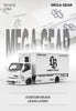 (Pre-Order) 1/64 Mega Gear MG-644 Hino 300 Custom Gull Wing Truck LB Metallic White