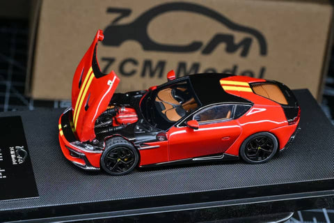 (Pre-Order) 1/64 7cm Model 7CMF12CRY Ferrari 12Cilindri Rosso Corsa with Giallo Modena Racing Livery Stripes