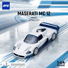 (Pre-Order) 1/64 ATS Models ATS882401 Maserati MC12 White
