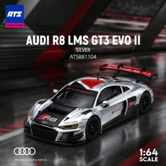 (Pre-Order) 1/64 ATS Models ATS881104 Audi R8 LMS GT3 Evo II Silver
