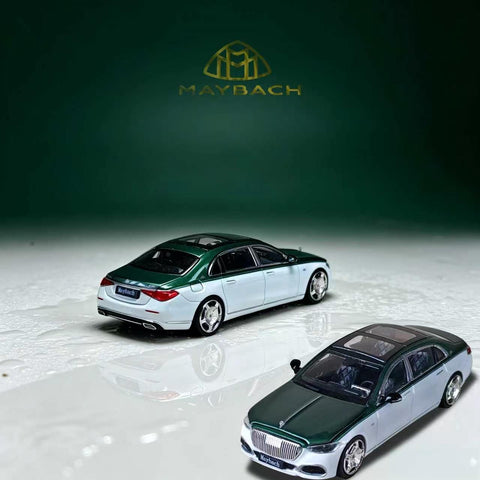 (Pre-Order) 1/64 Rhino Model RMMMS680GW Mercedes-Maybach S680 Green/ White