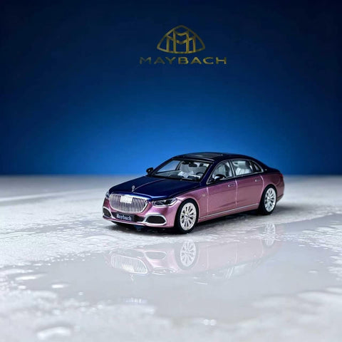 (Pre-Order) 1/64 Rhino Model RMMMS680BLP Mercedes-Maybach S680 Blue/ Purple