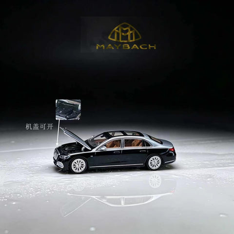 (Pre-Order) 1/64 Rhino Model RMMMS680SBK Mercedes-Maybach S680 Silver/ Black