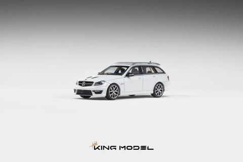 (Pre-Order) 1/64 King Model KMMBC63WW Mercedes-Benz C63 AMG W204 Wagon White