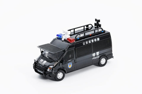 (Pre-Order) 1/64 Shadow Pro 690 Ford Transit Joint Patrols by Police & Armed Police