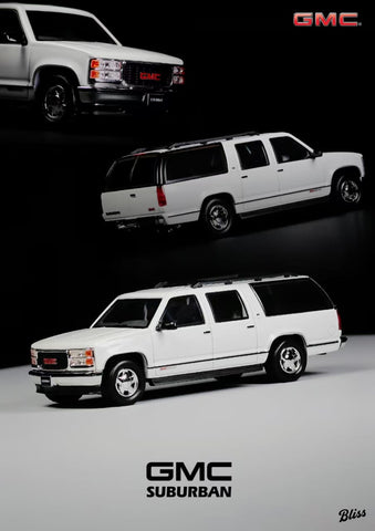 (Pre-Order) 1/64 Bliss Mold BMGMCSW GMC Suburban GMT400 Ivory White