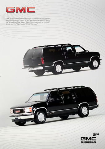 (Pre-Order) 1/64 Bliss Mold BMGMCSBK GMC Suburban GMT400 Pearl Black