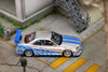 (Pre-Order) 1/64 Mega Mega MMNSR34SBL Nissan Skyline GT-R R34 FNF Silver/ Blue