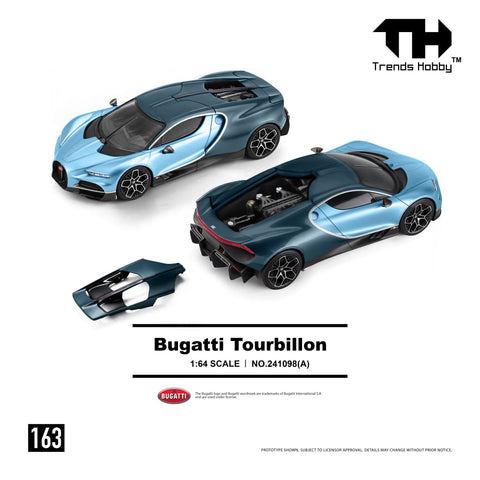 (Pre-Order) 1/64 Trends Hobby 163 Bugatti Tourbillon Atlantic Blue