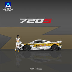 (Pre-Order) 1/64 Aurora Model AM800403-1 McLaren 720S Sphere Light #23 w/ Figurine