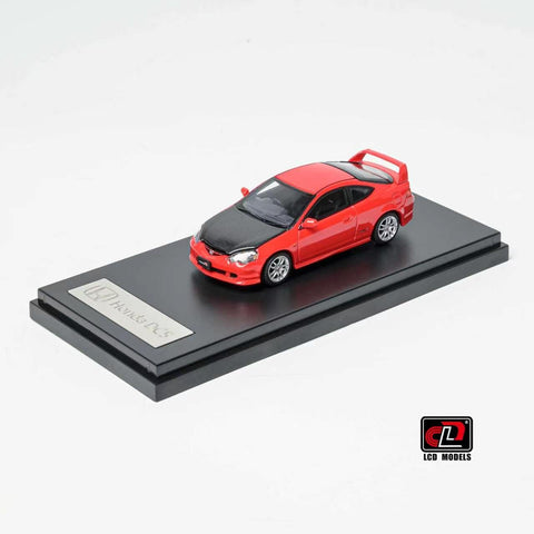 (Pre-Order) 1/64 LCD Models LCD64038-CR Honda Integra DC5 Type R Red w/ Carbon Bonnet