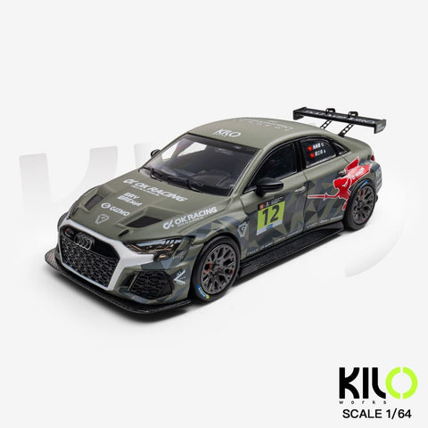 (Pre-Order) 1/64 KILO Works KLW0024-18 Audi RS3 LMS TCR Green #12