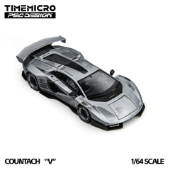 (Pre-Order) 1/64 Time Micro TM647708-D Lamborghini Countach V Fighter Jet Gray